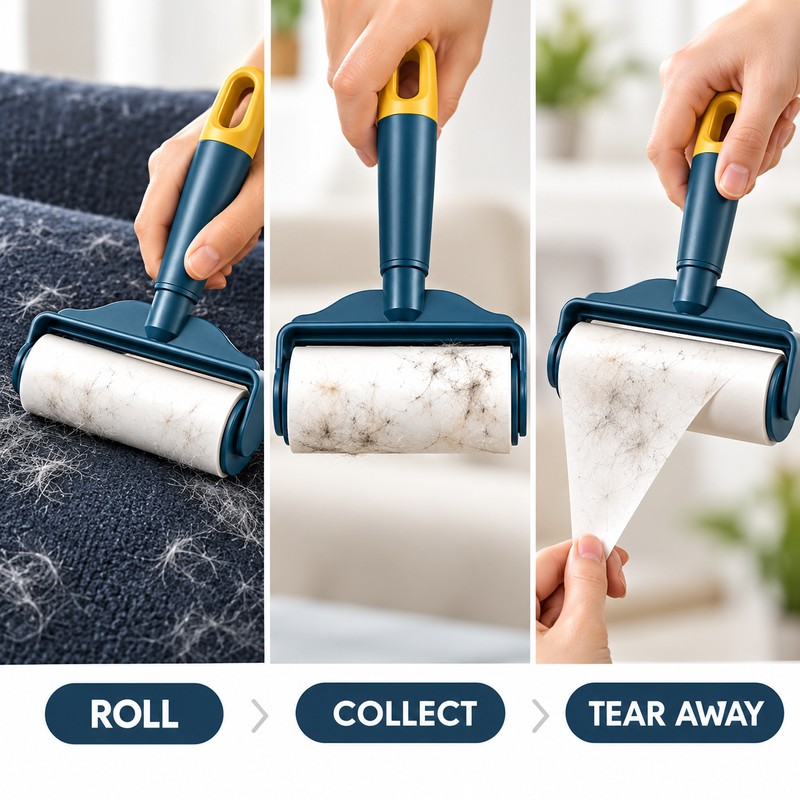Tear-Off Lint Roller for Pet Hair & Clothes – Sticky