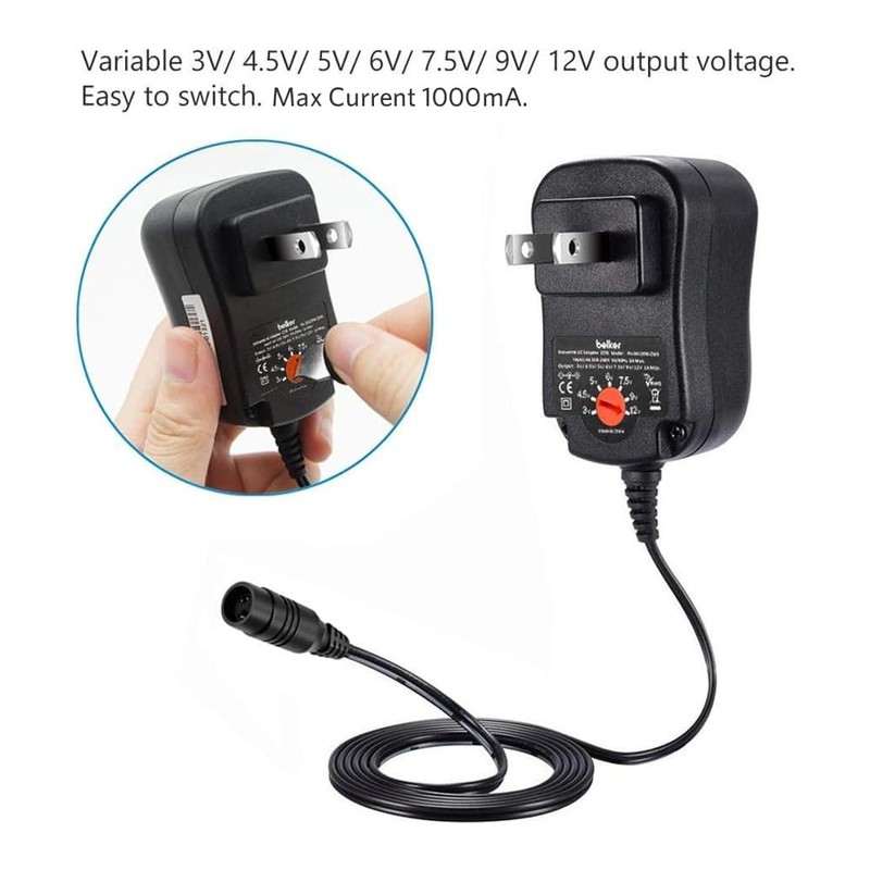 Belker 12W Universal 3V 4.5V 5V 6V 7.5V 9V 12V