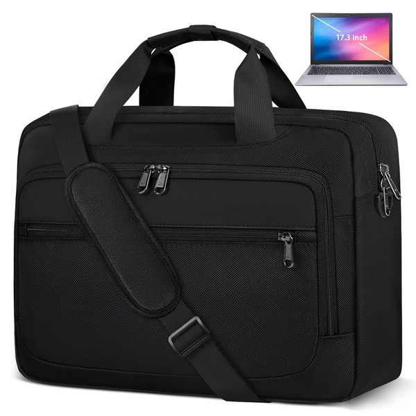 Laptop Bag 17.3 Inch Messenger Bag Mens Briefcase Waterproof Laptop