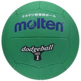 Molten D1G Dodgeball, Rubber No. 1 Ball, Green