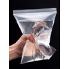 QUUPY 100 Pieces 2.4 mil Clear Resealable Zip Plastic Poly