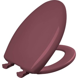 Bemis Classic Colors Slow Close Toilet Seat, Easy Clean Hinges and Durable Plastic Seat, Made in USA, Elongated, Raspberry