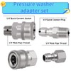 Fabselection Pressure Washer Adapter Kit, 4 Pcs Durable Stainless NPT
