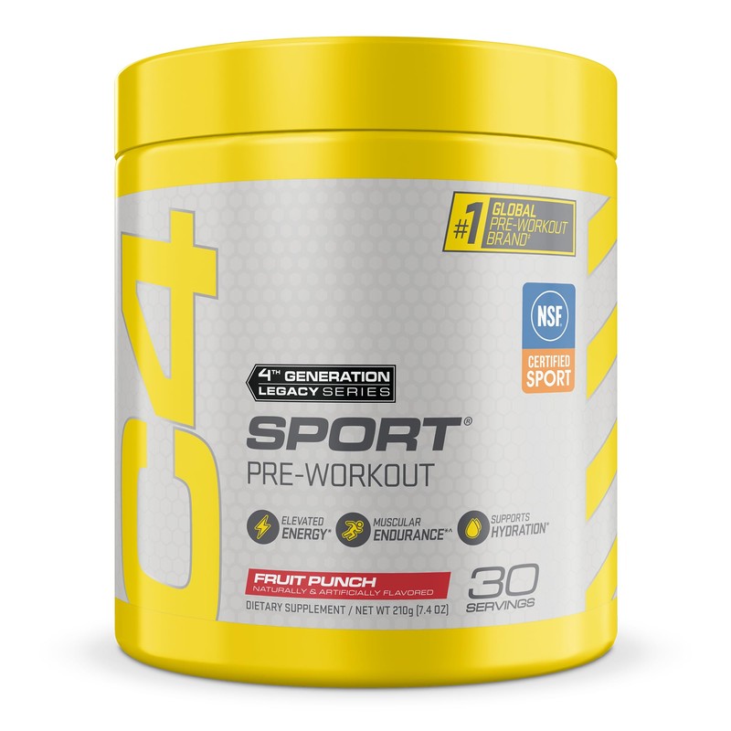 C4 Sport Pre Workout Powder Fruit Punch | NSF Certified