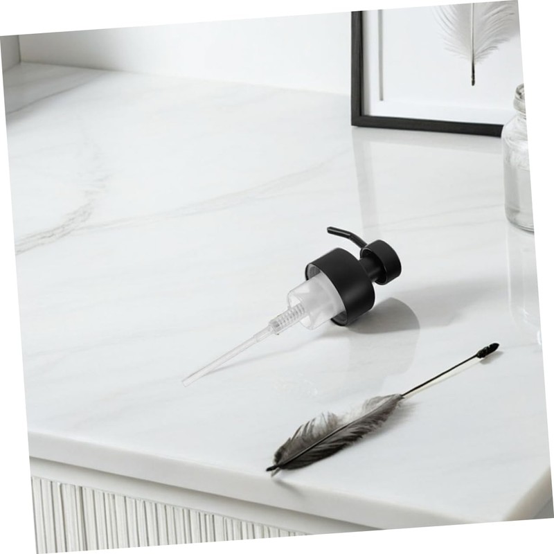 IWOWHERO 2pcs Stainless Steel Lotion Pump Head Dispenser Black Soap