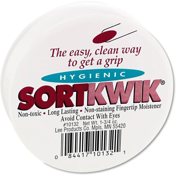 LEE 10132 Sortkwik Fingertip Moisteners, 1 3/4 oz, Pink (Pack