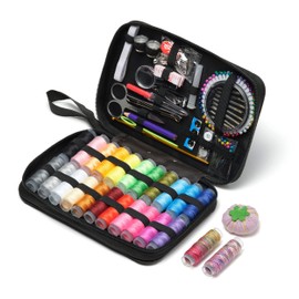 VIOLA Zig-Zag Sewing Kit, 178 Sewing Accessories, Complete Sewing Kit for Beginners, 24 Thread Spools, Needles Set, Buttons, Sewing Kit, Emergency Clothing Repair