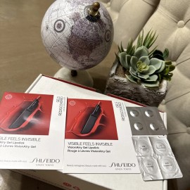 Shiseido 2 Shiseido Beauty Visible Feels Invisible Gel Lispstick Sample Card 208, 215 A