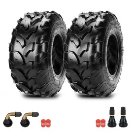 EOPOAYI 19x7-8 ATV Mini Bike Tires Tubeless Compatible with Coleman CT200U BT200X Baja MB165 MB200 Taotao Coolster 110cc 125cc UTV Quad 4 Wheeler Go Kart Replacement Parts PVR70 Valve Stem Set of 2