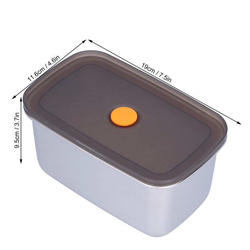 Food Storage Box Food Grade Stainless Steel Fruit Container Bento