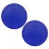 Pyrex 7403-PC 9" 10 Cup Cobalt Blue Round Lid 2PK