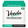 Veeda Natural Cotton Ultra Thin Panty Liners for Women -
