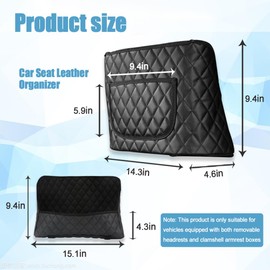 Kutyun Car Net Pocket Handbag Holder, Large Capacity Leather Organizers and Storage Purse Holder for Car Between Seats, Universal Automotive Consoles & Backseat Organizer for Most Cars