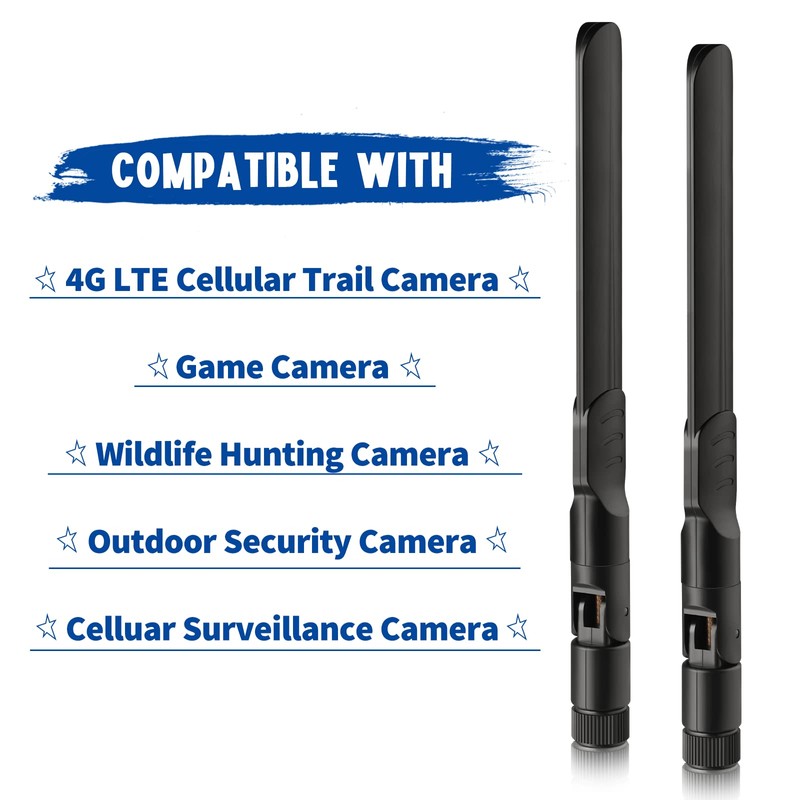 Bingfu 4G LTE Cellular Trail Camera Antenna 8dBi RP-SMA Male