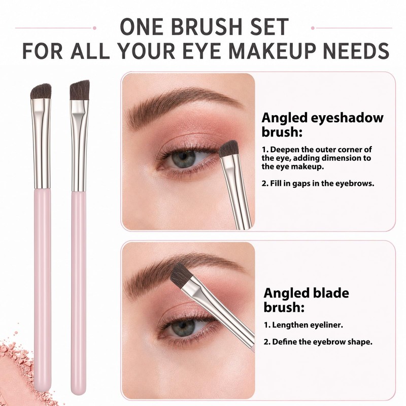Eyeshadow Brush Set, 5Pcs Eye Makeup Brushes with Blending &