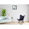 Shy Shy let's Touch The Sky Leather Butterfly Chair Black