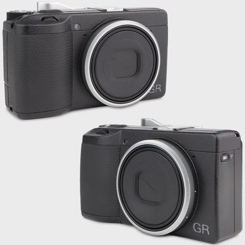 Haoge Silver Grey Metal Decorate Camera Ring for RICOH GR3X/GRIIIX