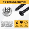 100-pack #8 x 1-1/4" Black Pan Head Self Tapping Screws