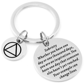 Kivosliviz Sobriety Gift Keychain for Men Addiction Recovery Gifts Recovery Key Chains AA Keychain