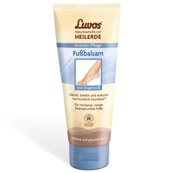 Luvos Heilerde Foot Cream Vegan Cosmetics Intensive Care Callus Cream White 75 ml