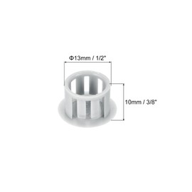 MECCANIXITY 32PCS 13mm(1/2") Light Gray Plastic Hole Plugs, Flush Type Panel Hole Plugs Insert End Caps for Locking Hole Tubes Furniture Cabinet
