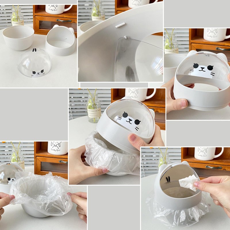 JVHLOV Desktop Trash Can with Lid, Mini Desktop Bin, Plastic