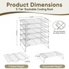 Herogo 5-Tier 15" x 10" Cooling Rack, Stainless Steel Baking