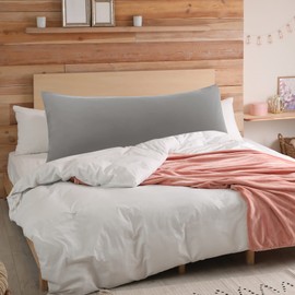 sourcing map Soft Brushed Microfiber Body Pillow Cover with Zipper Closure, Bolster Pillow Cases Long Pillow Cases for Body Pillow Grey 20"x72" (6ft)