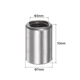 sourcing map 6pcs LM3UU Linear Ball Bearings, 3mm Bore Dia, 7mm OD,10mm Length, Linear Motion Bearing for CNC Machine Tool 3D Printer