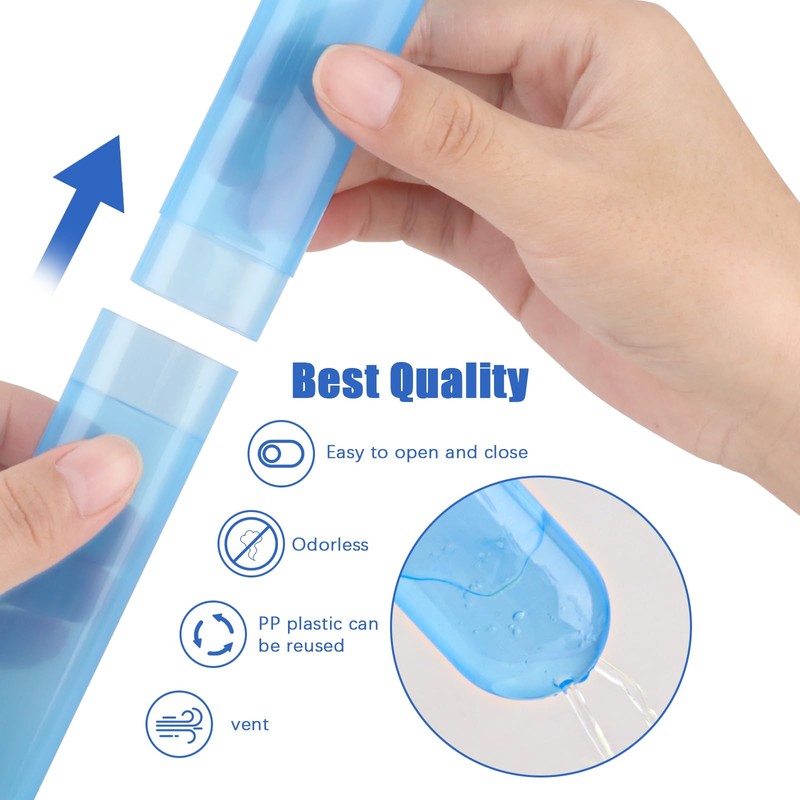 Hooqict 4 Pack Toothbrush Cases Travel Toothbrush Holder Portable Toothbrush