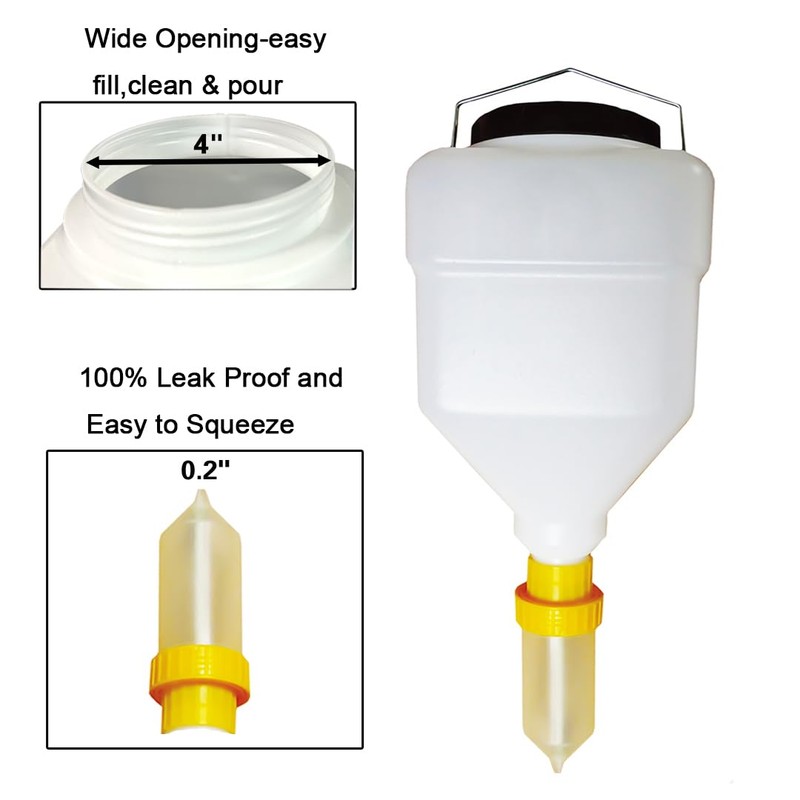 vitasunhow Sauce Dispenser, Refillable Sauce Squeeze Bottle and Leak Proof