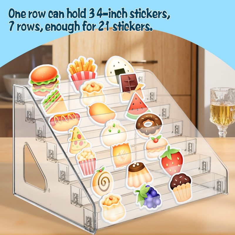 DANHMAO 4'' Stickers Display Stand Acrylic Sticker Display Stand Sticker