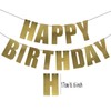Gold Happy Birthday Banner for Birthday Party Decorations Supplies