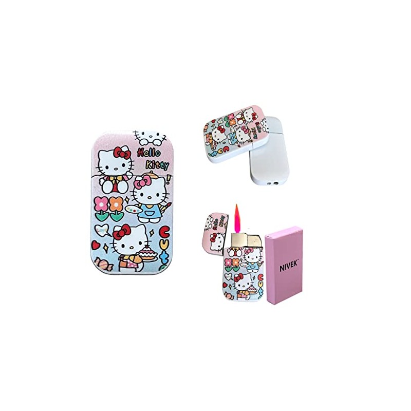 NIVEK Kulomi Lighter Kitty KT Torch Lighter Pink Flame Pocket