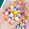 DAHI Beads for threading acrylic beads, multicoloured, round craft beads