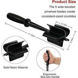 Meat Chopper, Mince Masher – Ground Meat Masher Tool for Effortless Mincing and Chopping – Heat-Resistant, Non-Stick, 5-Blade Design for Even Cooking – Ideal for Ground Beef, Turkey, and Vegetables