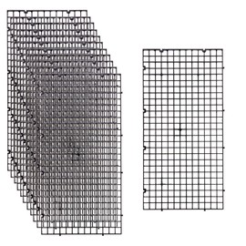 ALEGI 12 Pcs Aquarium Fish Tank Divider Plastic Egg Crate Aquarium Filter Bottom Tray Grid Isolation Board Partition Net Pane Separator (S 12pcs Black)