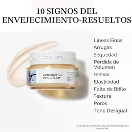 IT Cosmetics Confidence in a Cream - Hidratante y antienvejecimiento para la cara, reduce visiblemente las líneas finas y arrugas, hasta 48H de hidratación, repara la barrera de la piel, escualano y