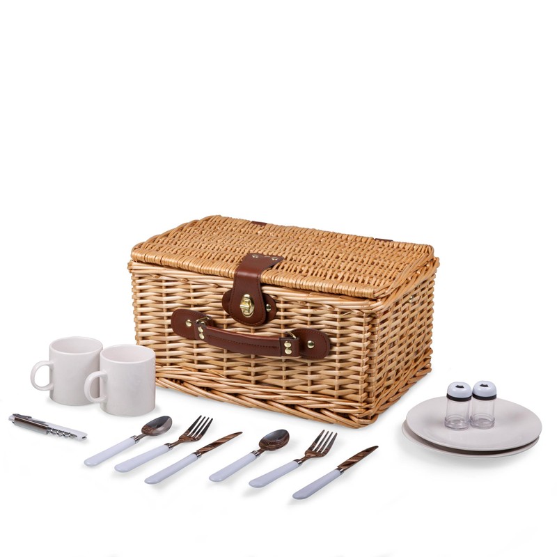 PICNIC TIME Catalina Picnic Basket for 2 - Wicker Picnic