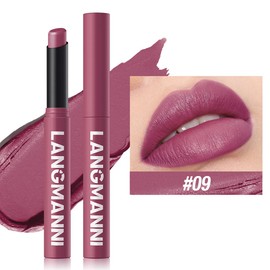 MIRUOKOU (2025 Newest) 12 Colors Matte Nude Lipstick Velvet Long Lasting Non-Stick Cup Mouth-09#