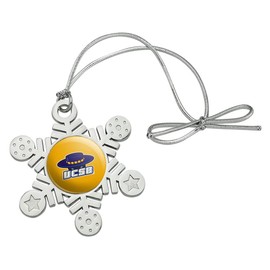 GRAPHICS & MORE UC Santa Barbara Secondary Logo Metal Snowflake Christmas Tree Holiday Ornament