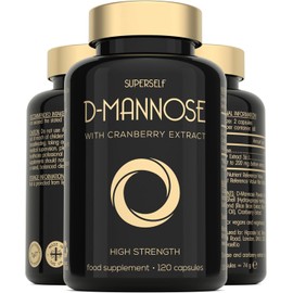 D-Mannose & Cranberry Capsules 1000mg – 120 Vegan Tablets – High Strength D-Mannose & Cranberry Extract – Natural UTI Support for Women & Men – UK Made