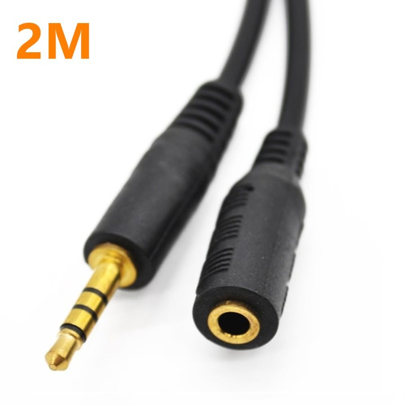 REY 3.5mm Male to Female 4 Pin Audio and Microphone