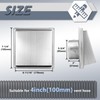 Flamorrow 4in Dryer Vent Cover for Exterior Wall, Stainless Steel