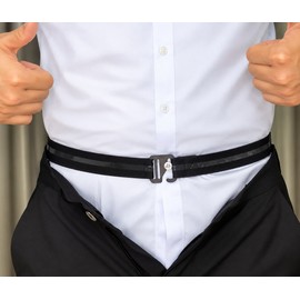 Men's Adjustable Shirt Stays for Keeping Shirts Tucked In – Anti-Slip Elastic Grip Straps for Office and Formal Wear