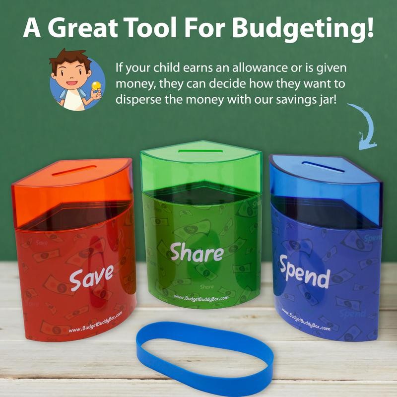 Save Spend Share Jar – Teach Smart Money Habits! -