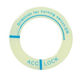 in The Dark Ignition Ring, Car Motorcycle Luminous Ignition Switch Key Ring Circle Cover Trim Universal Black Letter Car Interior and Exterior Decoration Modification (Green Light