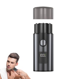 Mini Rasierer Elektrisch, Tragbar Mini Elektrorasierer Damen und Herren LCD-Display USB Wiederaufladbare Nass Dry Rasierer, Rotationsrasierer Rasierer für Zuhause Auto Reisen
