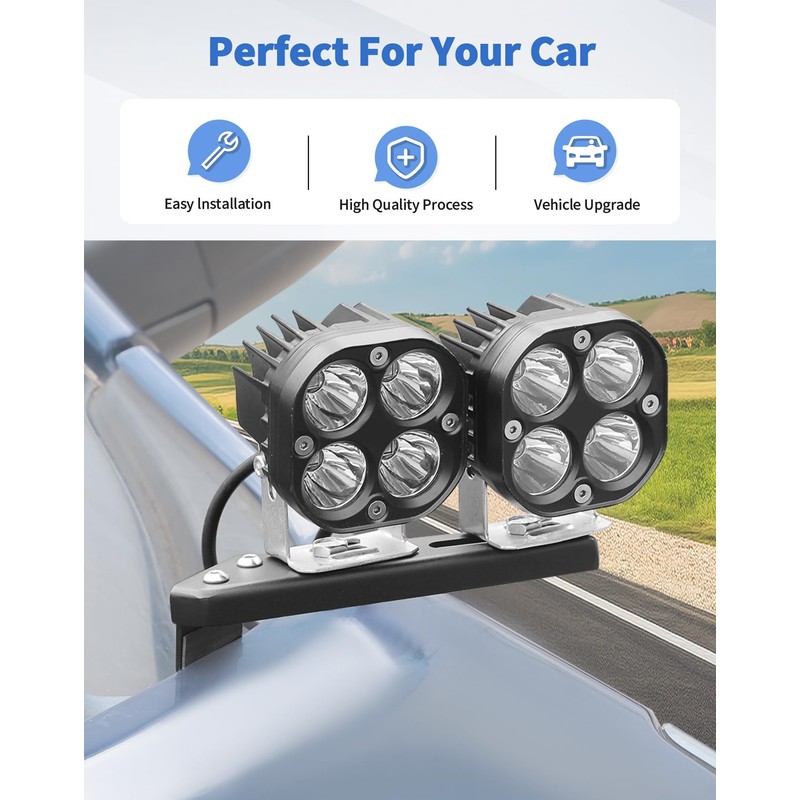 DSWSQ Ditch Hood Hinge Light Brackets for 2024 2023 2022