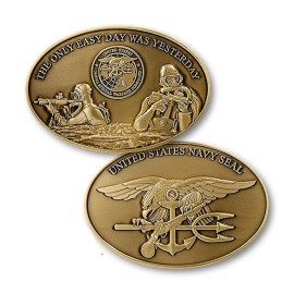 NAVY SEAL TEAM TRIDENT NAVAL SPECIAL WARFARE COMMAND 2" CHALLENGE COIN